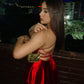 Vestido Satin Rojo