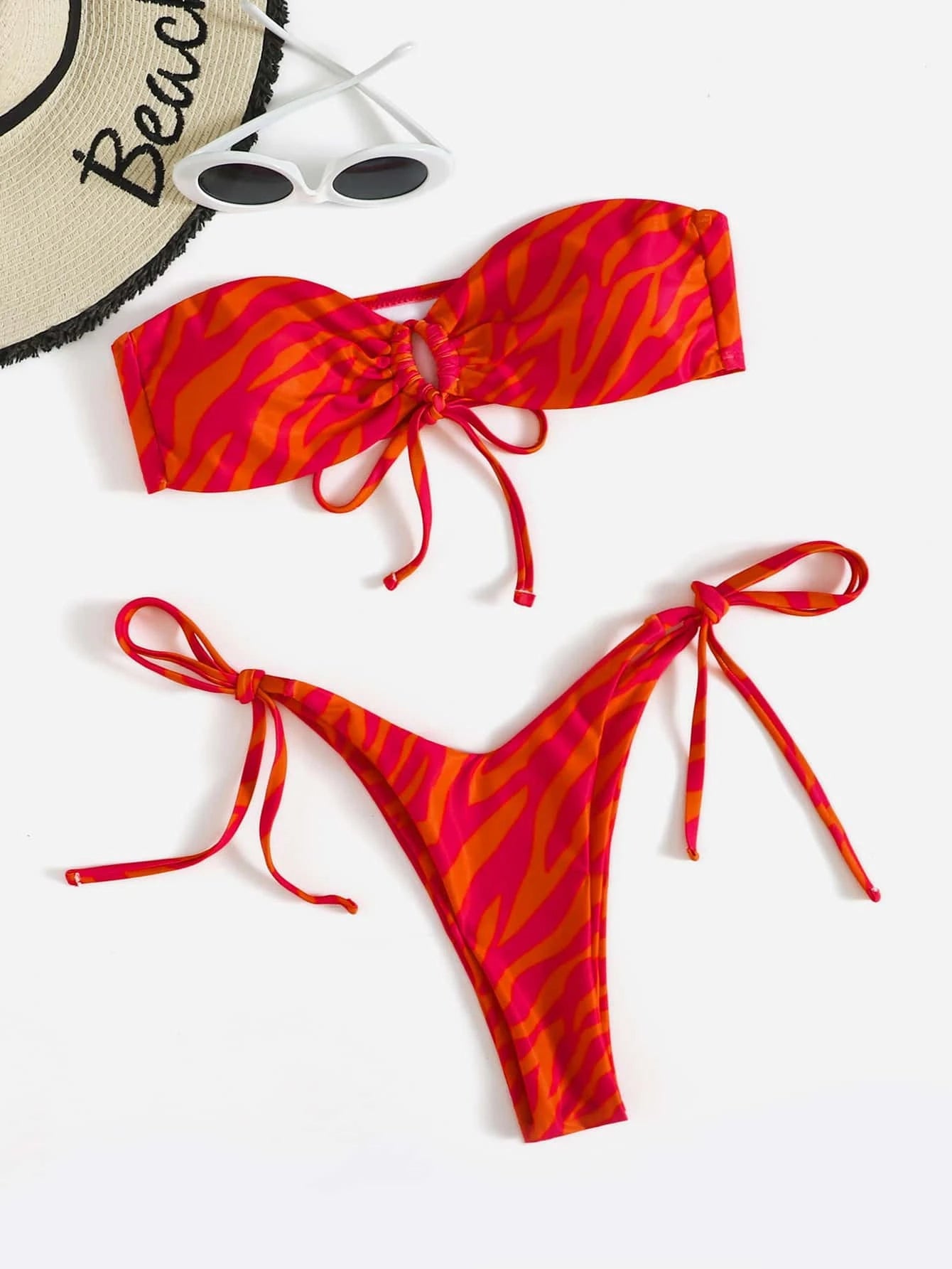 Bikini Naranja leopardo