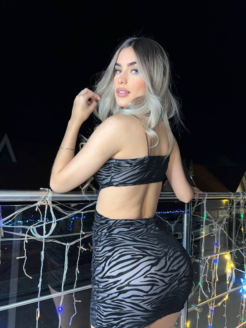 Vestido Negro Cebra